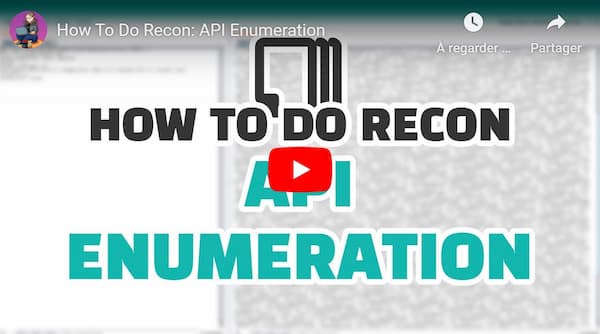 REST API recon enumeration video